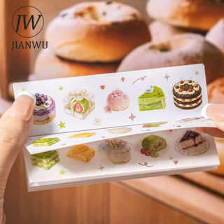 JIANWU The Glutton Moment Series Bánh Vintage Món Tráng Miệng Phong Cảnh Chất Liệu Cắt Dán Sách Sáng Tạo DIY Tạp Chí Văn Phòng Phẩm