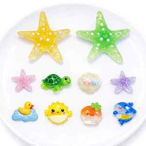 Set Charm Đại Dương Cute 10 Món – Sao Biển Lấp Lánh, Rùa Biển, Cá Heo, Mặt Trời - mùa hè rực rỡ