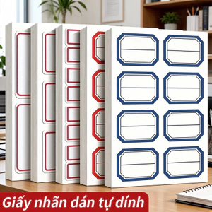 Giấy dán nhãn tự dính nhiều kích cỡ, dễ sử dụng, giá cả phải chăng, dùng để dán phân loại hàng hóa