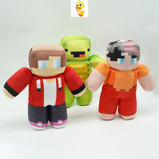 PLUS✨Jiejie và Maggie Búp bê sang trọng Minecraft Nhân vật trò chơi Đồ chơi sang trọng Vui nhộn Milo và Chip Plushie Đồ chơi sáng tạo Quà tặng cho trẻ em và người lớn COD