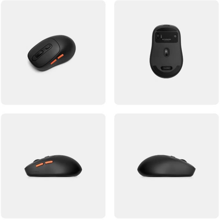 Chuột không dây HyperWork Silentium Mini MS01M (Bluetooth/2.4GHz / Pin sạc) - Hàng chính hãng