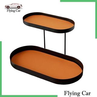 Trang Điểm Mỹ Phẩm Kệ Bảo Quản Sắt Da PU Vanity Khay Để Chải Vàng Phụ Kiện Phòng Tắm Bảo Quản