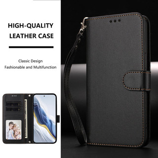 Ốp Ví Da Sang Trọng Cho Realme Note 80 70 60 50 70T 60X P4 Power P4 Pro P4X Đứng Khe Cắm Thẻ Giá Đỡ Vỏ Điện Thoại Dây Đeo