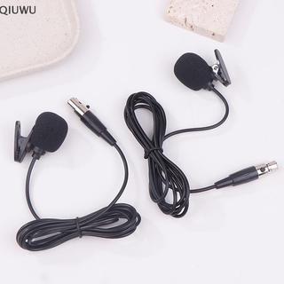 QIUWU Micro Ve Áo Lavalier Chuyên Nghiệp Cho AKG Sennheiser Shure Wireless Bodypa Transmitter Mini 3 Pin XLR Loable 4pin.