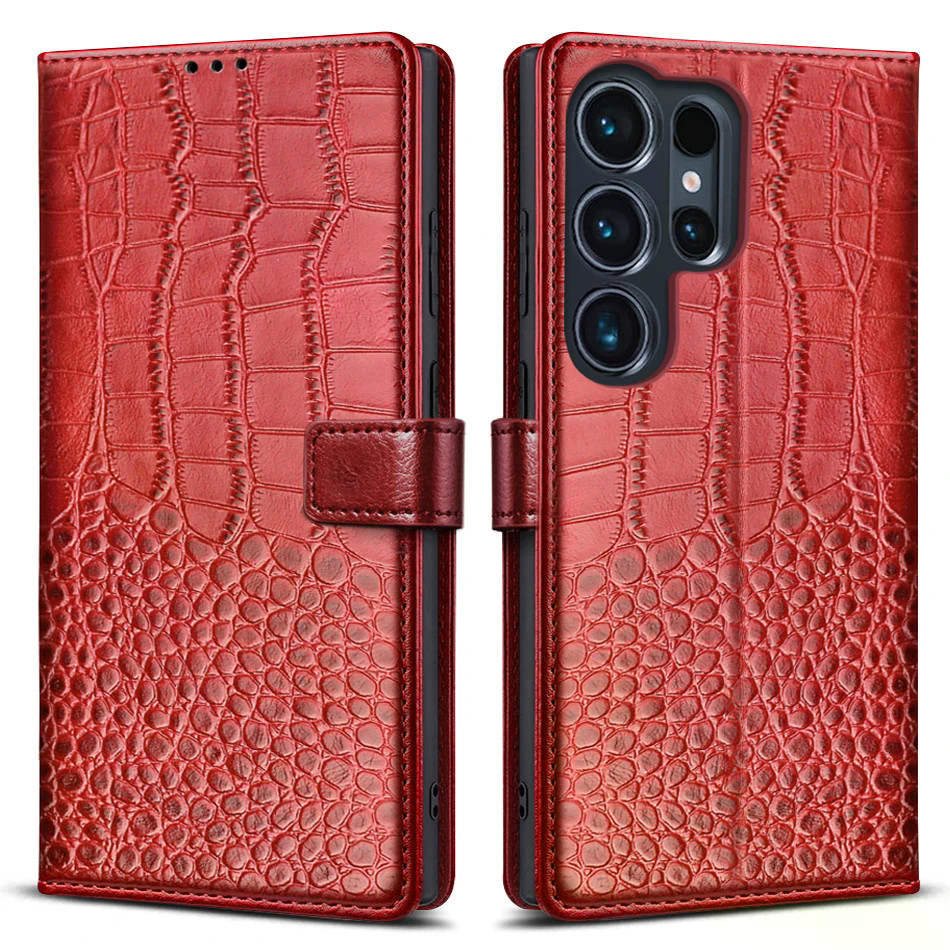 Ốp lưng ví nam châm lật cho Samsung Galaxy S26/S25/S25+ S25Ultra S26Ultra 5G, bao da đựng thẻ điện thoại