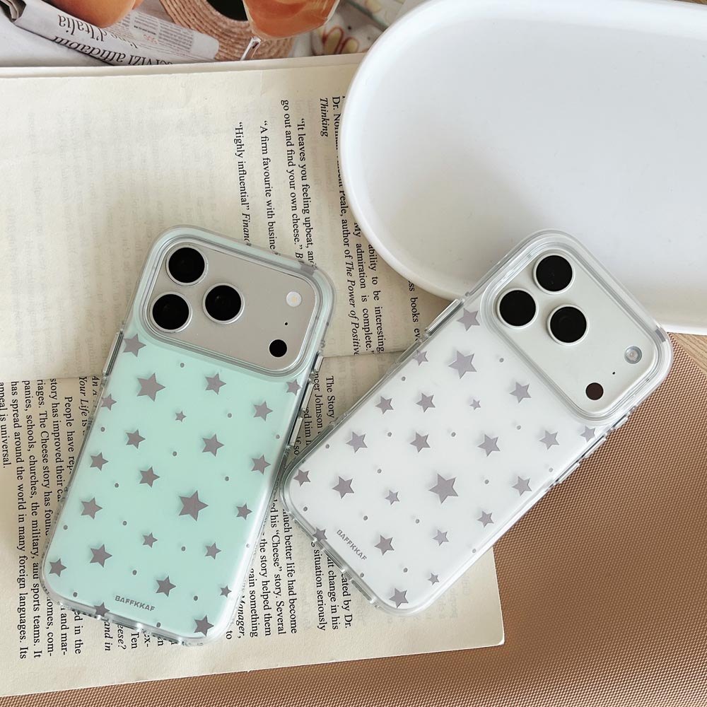 Ốp lưng cứng mờ Tương thích với iPhone 13 14 14Pro 14ProMax 15 15Pro 15ProMax 16 16Pro 16ProMax 17 17Pro 17ProMax Ốp lưng họa tiết ngôi sao mạ vàng