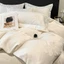 Bộ Chăn Ga Gối Phi Lụa Với Họa Tiết Vân Chìm Mang Phong Cách Châu Âu Siêu Xinh - MemMinBedding Luxury
