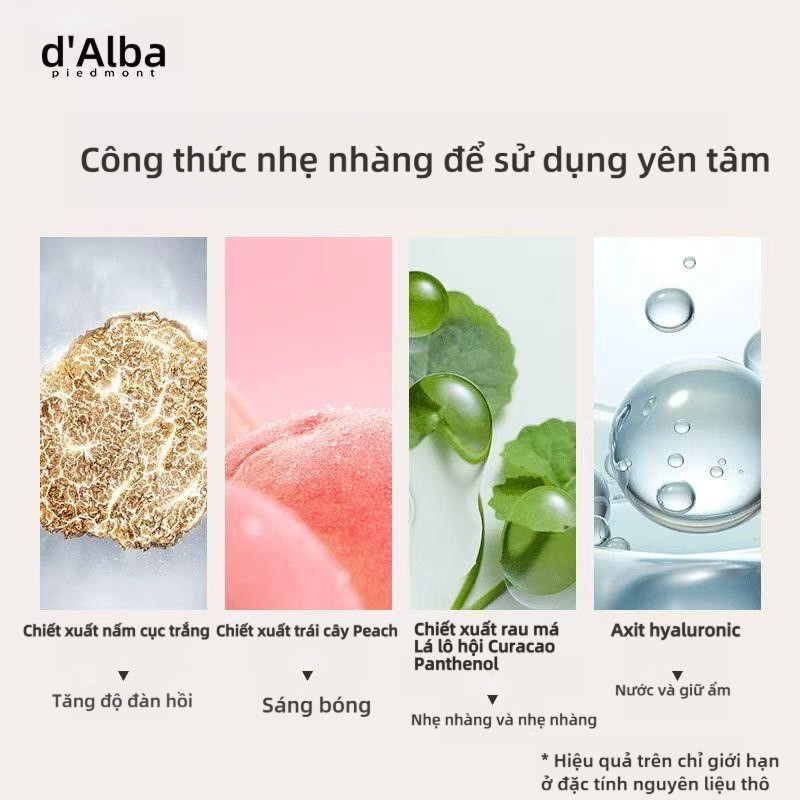 d'Alba Kem Chống Nắng – Mỏng Nhẹ, Thấm Nhanh, Không Bết Dính, Thoáng Da Cả Ngày SPF50+ PA+++