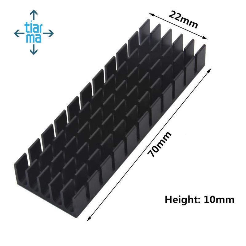 Tản nhiệt nhôm cho linh kiện điện tử RAM, chip, SSD, LED 70x22x10mm kèm băng dẫn nhiệt