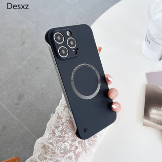Dành Cho Ốp Sạc Không Dây Cho iPhone 15 ProMax 14 13 12 11 Pro XS Max XR X 8 Plus SE 2020 Vỏ Nhựa Không Khung K01
