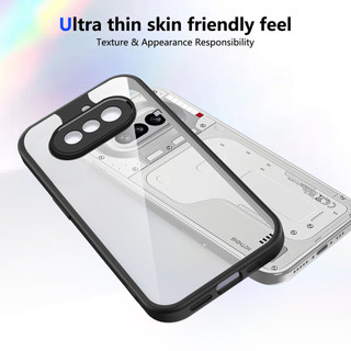 Không có gì Điện thoại 4A Ốp lưng cứng trong suốt Khung silicon mềm chống rơi Vỏ mỏng mỏng