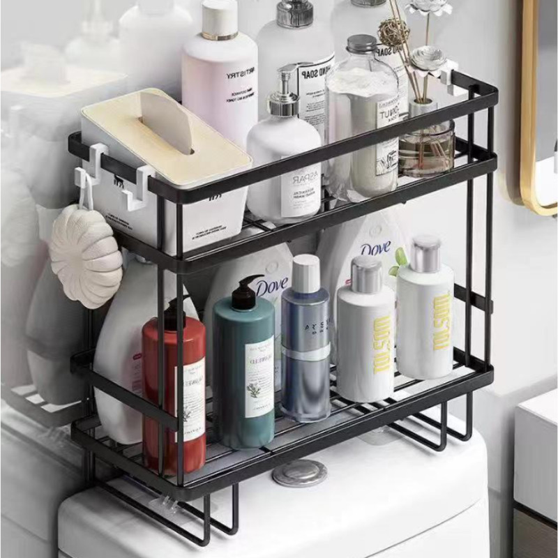 Kệ Sắt 2 Tầng Đa Năng - Đặt Bồn Cầu Tiết Kiệm Không Gian, Chịu Lực Tốt, Giúp Sắp Xếp Đồ Dùng Gọn Gàng