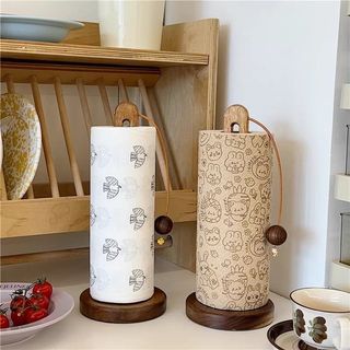 Giá Treo Khăn Nhà Bếp Bằng Gỗ Dọc Dùng Một Lần Rag Rack Acacia Gỗ Khăn Nhà Bếp Cuộn Giá Để Đồ