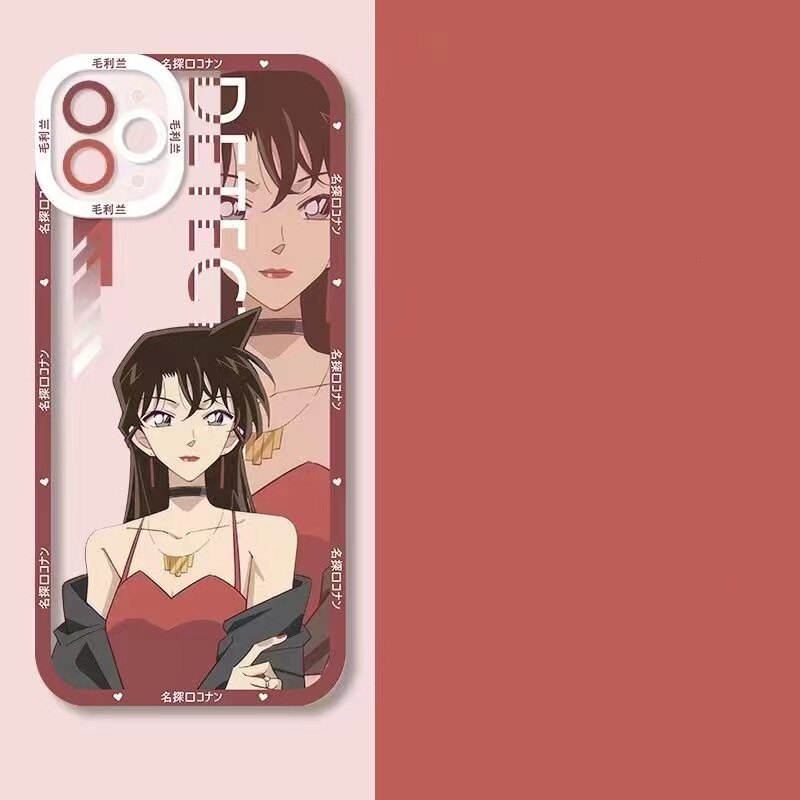 Ốp Điện Thoại Anime Conan Shinichi Mouri Ran Cho Samsung Galaxy S21 S10 S20 Plus FE S22 Note 20 Ultra J7 Prime Note 10 Plus Lite A11 A03 CORE Vỏ Hoạt Hình TPU Trong Suốt Thời Trang