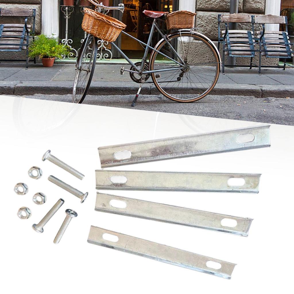 Bộ dụng cụ fix giỏ sau xe đạp bằng sắt và đai ốc, phù hợp với xe đạp đường trường