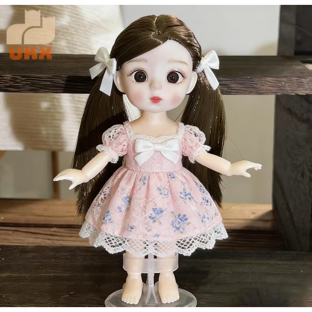 UKX 1 Búp Bê 16cm Với Biểu Hiện Khác Nhau, Búp Bê 1 / 8 Dễ Thương, Búp Bê Di Chuyển Được 13 Khớp Cô Gái VN