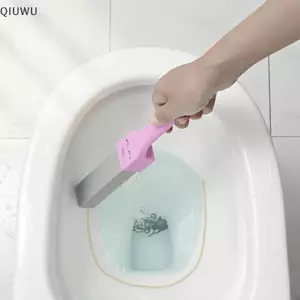 Bàn chải làm sạch nhà vệ sinh đa năng QIUWU với đá bọt để phòng tắm gia đình Loại bỏ vết bẩn và vệ sinh nhà vệ sinh.