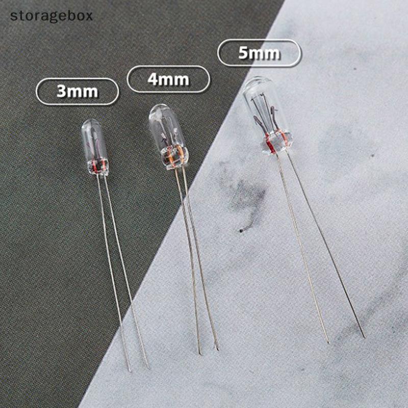 [Hộp lưu trữ] 25 bóng 5mm 4mm 3mm mini 12V trong suốt, vonfram, dùng cho nút chuyển, đèn báo