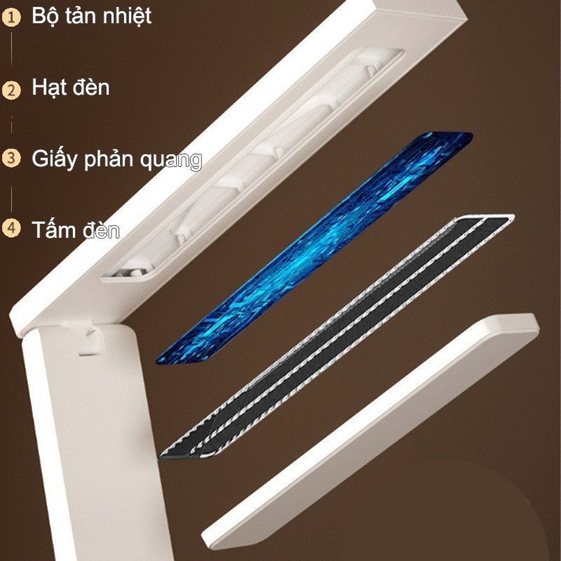 đèn bàn học đèn bàn cảm ứng chống cận thị 3 chế độ sáng cảm ứng 1 chạm pin sạc USB nhỏ gọn cho học