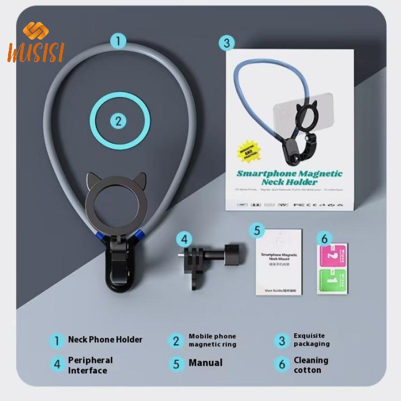 [WUSISI] Giá đỡ từ tính Ne Mount Qui Giá đỡ từ tính Ne Ngực cho điện thoại Phụ kiện điện thoại thông minh MỚI