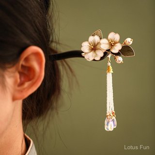 Mới! Trâm cài lụa nhung handmade, phụ kiện kẹp tóc phong cách cổ điển Trung Quốc