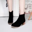 VNMZZG34-43 Size Lớn Da Lộn Bên Dây Kéo Ngón Chân Tròn Martin Knight Giày Bốt Ngắn Sàn Diễn Giày