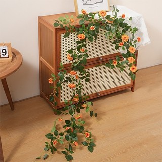 Dây hoa hồng leo giả trang trí tết cho tường nhà, quán Cafe - Sản phẩm dễ sử dụng, biến mọi góc nhỏ thành tuyệt tác