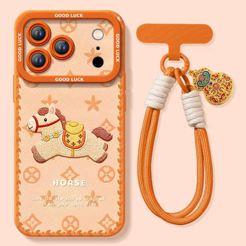 Ốp Điện Thoại Thỏi Pony Thích Hợp Cho iPhone17ProMax Vỏ Bảo Vệ Thích Hợp Cho iPhone16Pro