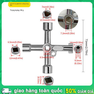 Chìa khóa tủ điều khiển bếp 4 trong 1 Chìa Khóa Đa Năng, Đa Kích thước Cruciform, Tam Giác, Lỗ Vuông