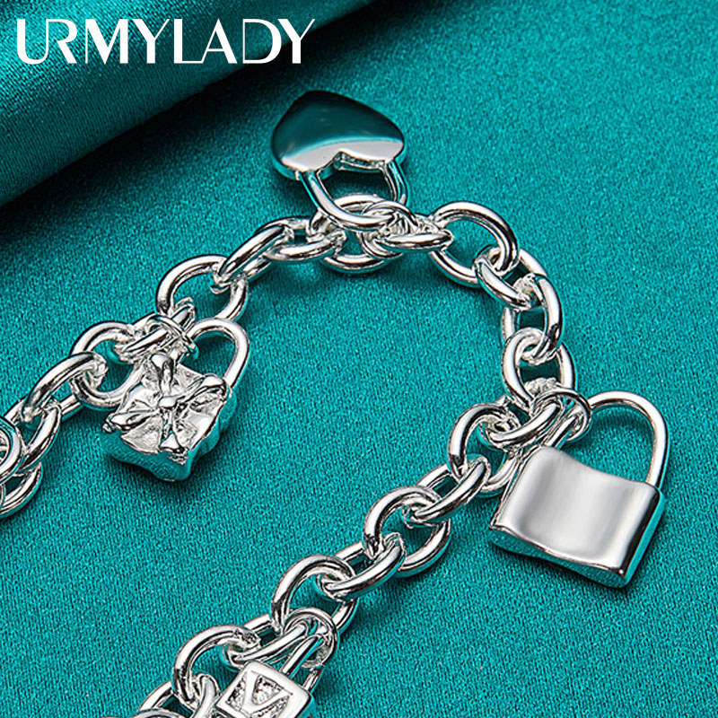 URMYLADY - Khóa Mặt Dây Chuyền & Vòng Tay Bạc 925, Trang Sức Thời Trang Cho Tiệc Cưới