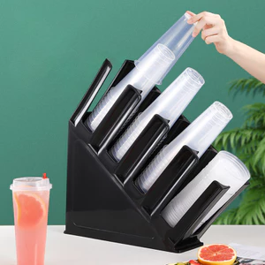 Khay Úp Cốc Takeaway 4 Ngăn Gọn Gàng Cho Quầy Pha Chế