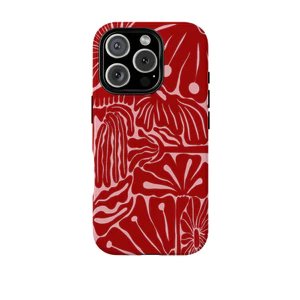 Họa tiết Yanar màu đỏ Thích hợp cho iPhone 17Promax 16Pro 15 11 12 13 14 xs XR 17Air Vỏ cứng hai lớp chống sốc NCNJ