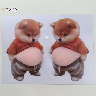 TVKR 1 / 5 Cái 3D Chó Con Dễ Thương Miếng Dán Có Thể Bóp Shiba Inu Miếng Dán Tủ Lạnh Trang Trí Tường Silicon Tự Dính Miếng Dán OIK