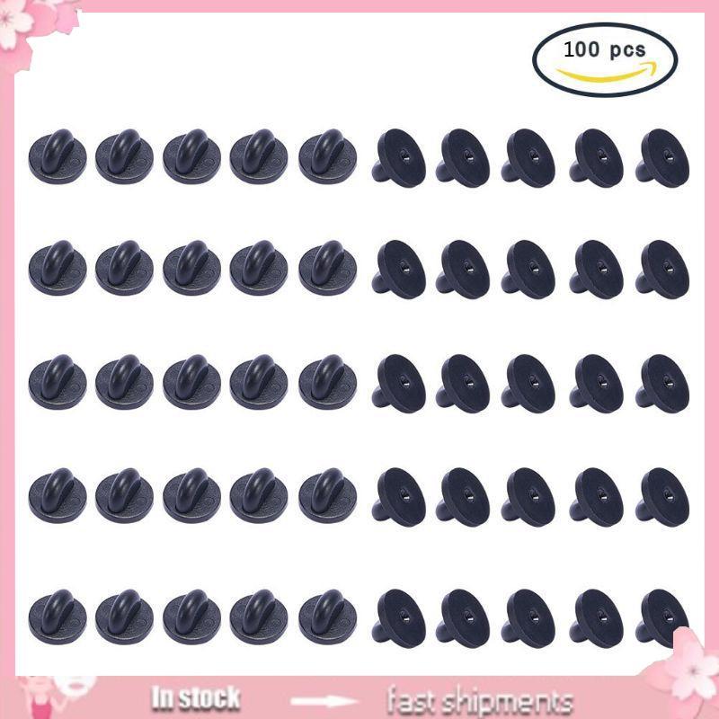 YOI 100 Pin Lưng Cao Su cho Trâm Cài Mũ và Huy Hiệu Insignia