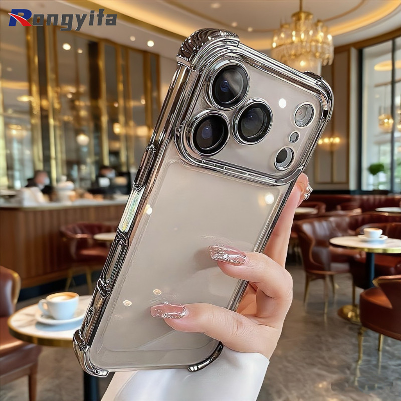 Ốp Điện Thoại Trong Suốt Mạ Sang Trọng Cho Honor 600 Lite Power2 Play 10 20 9T 3 Y9s X8C X8D X7C Magic 8 Pro Air RSR Vỏ Mềm Chống Rơi Trong Suốt