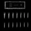 WOODNEST 140 Chiếc Dual Nail Forms, Hawk Shape Acrylic Gel Nail Molds, Thời Trang Full Cover Móng Vuốt Rồng Có Thể Tái Sử Dụng Hình Thức Nối Dài Móng Tay Cho Halloween
