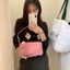 SQ11 Túi gối nướng bánh mì nướng da lộn màu hồng phong cách Hàn Quốc Túi đeo vai thời trang và đơn giản Túi đeo chéo Niche