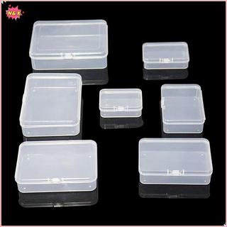 N & X 10 Chiếc Hình Chữ Nhật Trong Suốt Hộp Nhựa Trang Sức Thẻ Văn Phòng Phẩm Hộp Bảo Quản Hàng Nhỏ Hộp Bảo Quản.