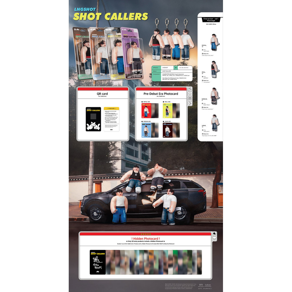 Character Ver.) LNGSHOT - SHOT CALLERS (EP Album) | Shopee Việt Nam