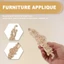 2 Chiếc 20 * 5cm Gỗ Khắc Dài Onlay Đính Không Sơn Hoa Hồng Cửa Trang Trí Nhà Phong Cách