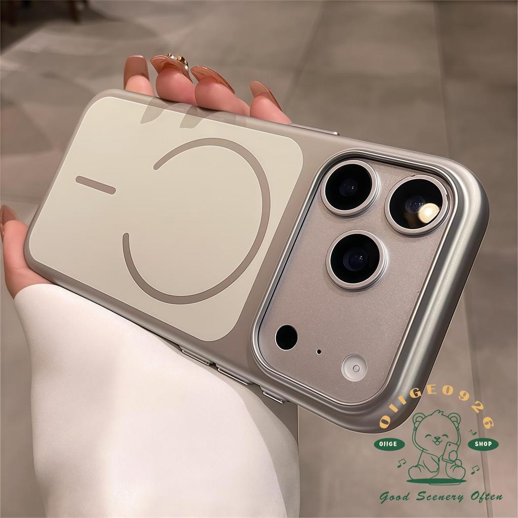 【 Ốp lưng iPhone17 】 Vỏ điện thoại từ tính siêu mỏng dạng lỏng màu cam iphone 17 Pro Max 16 15 14 13 12 cho vỏ iPhone Vỏ cứng PC chống sốc