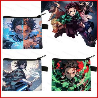 Demon Slayer Kamado Tanjirou Hoạt Hình Anime Ví Đựng Tiền Xu Sinh Viên Trẻ Em Dung Tích Lớn Túi Đựng Thẻ Túi