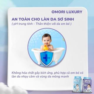 Combo 5 Bịch Tã/Bỉm Dán, Quần Omori Luxury Mỏng Nhẹ Siêu Thấm Hút Chất Liệu An Toàn Cho Bé Từ 6-20kg