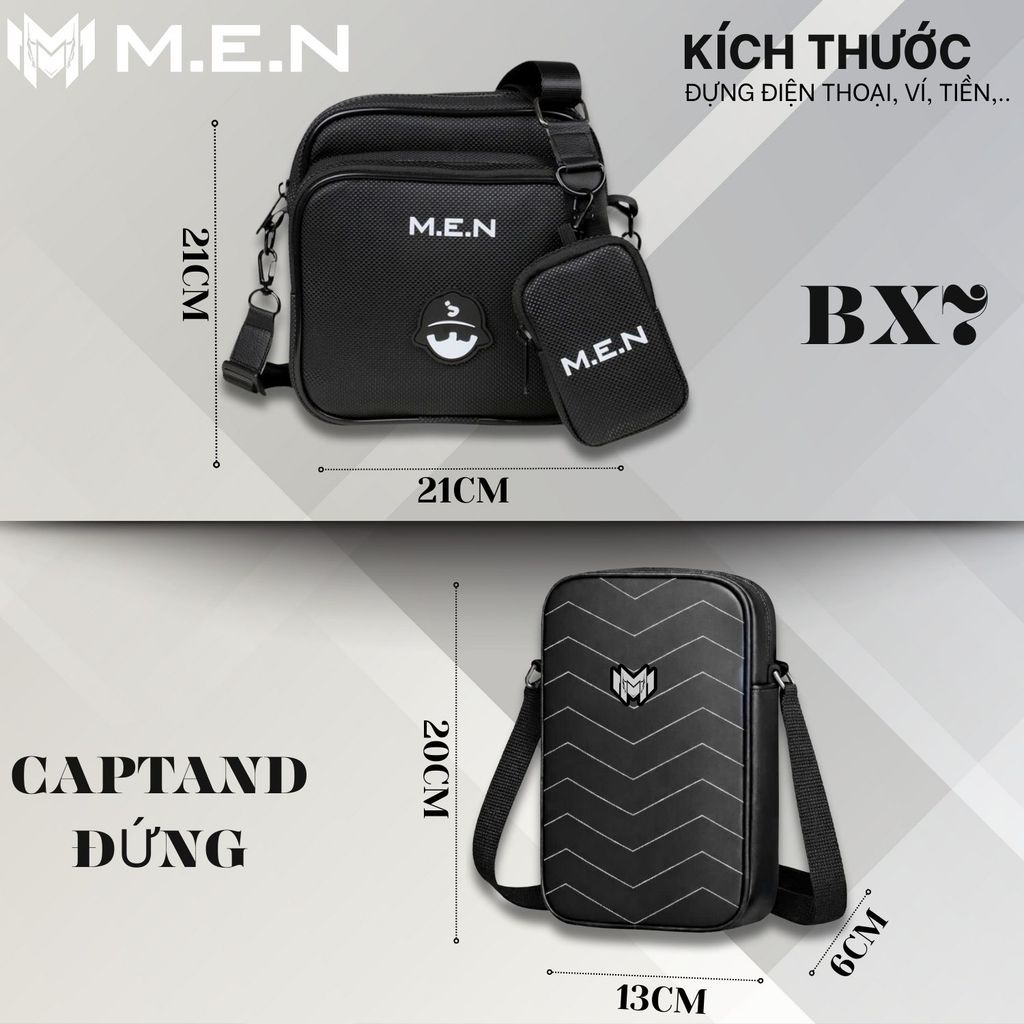Túi đeo vai unisex thanh lịch BX7- Captand Đứng Men đa năng [CHÍNH HÃNG]