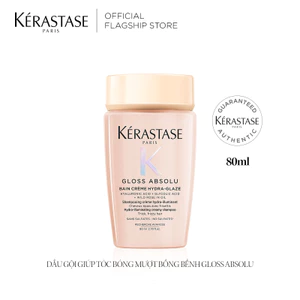 Dầu gội giúp tóc bóng mượt bồng bềnh Kérastase Gloss Absolu Bain Hydra-Glaze Anti-Frizz Shampoo 80ML