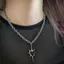 Vòng Cổ FUJIOU Y2K, Mặt Dây Chuyền Răng Trái Tim Cahin Màu Bạc, Thời Trang Hàng Ngày Ngôi Sao Năm Cánh Gothic Charm Punk Vòng Cổ Trang Sức