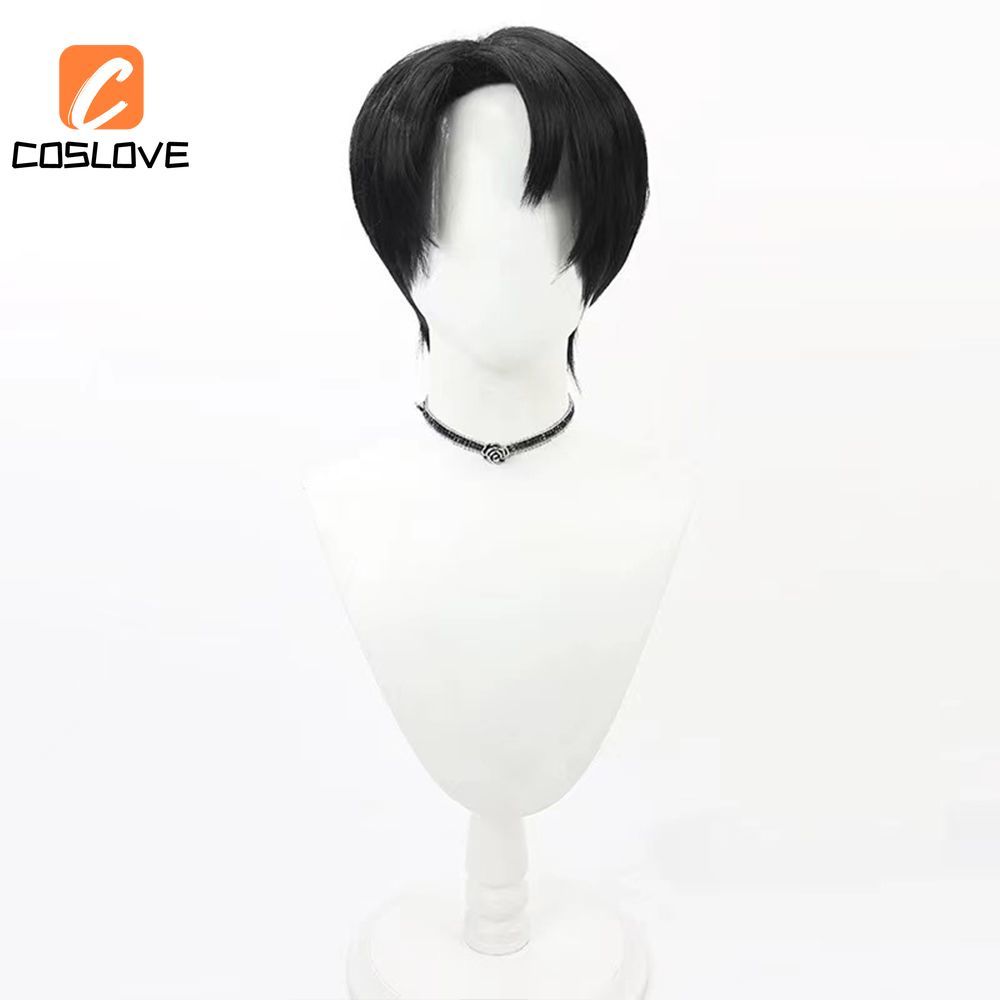 Tóc giả ngắn thẳng đen - Phụ kiện cosplay cho nhân vật trò chơi Thư Viện Của Ruina Roland