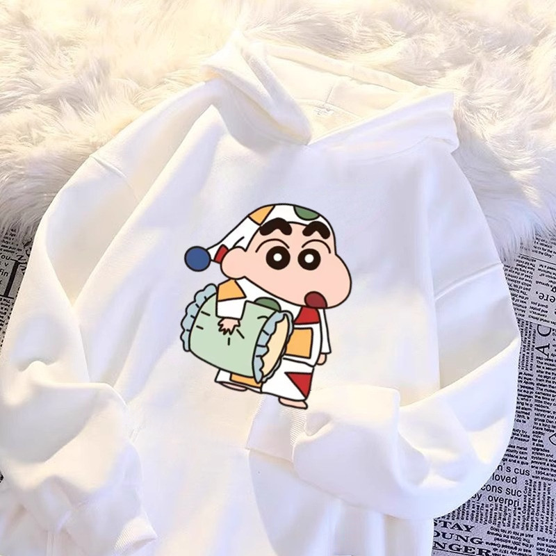 Retro Crayon Shin Chan Áo Khoác Trẻ Em Xuân Thu Dài Tay Dáng Rộng Hoạt Hình Dễ Thương Top ﻿