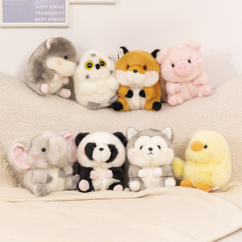 Ins Dễ Thương Gấu Trúc Búp Bê Túi Đi Học Mặt Dây Chuyền Hamster Bunny Sang Trọng Đồ Chơi Kích Thước Nhỏ Búp Bê Dễ Thương