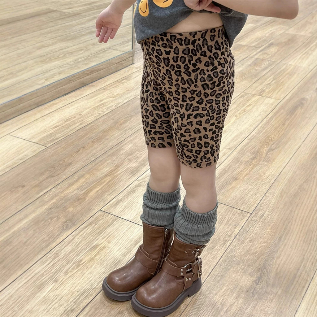 Quần Short Bé Gái Mùa Hè In Da Báo Co Giãn Quần Đi Xe Đạp Size 90-140​ HPPV